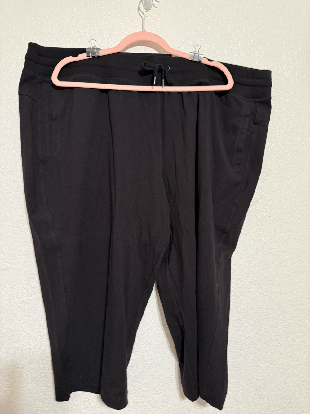 Kohl's Black Ribbed Waistband Active Pants